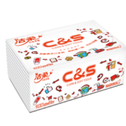 原木纸浆！C&S 洁柔 3层100抽8包（123mm*195mm）