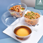 temeiJu 特美居 一次性加厚透明碗  360型 50只（不带盖）
