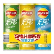 概率券、88VIP：Lay’s/乐事 无限三连罐 薯片清新装（原味/黄瓜/青柠）104g×3罐*8件