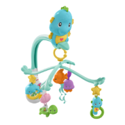 费雪(Fisher-Price) 婴儿床铃宝宝玩具0-1岁哄睡神器婴儿安抚摇铃-3合1海马安抚床铃DFP12
