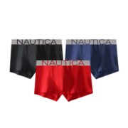 诺帝卡（NAUTICA）Nautica Underwear 诺帝卡 男士内裤无感透气棉质内裤3条装 深海蓝+深海蓝+深海蓝 L