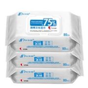 三仕达 酒精消毒湿巾 80片 3包 翻盖