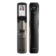 琨山P89FM智能锁指纹锁3D人脸识别智能门锁密码锁入户大门定制 星空黑【3D人脸识别+4.0大屏】