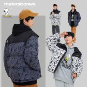 美特斯邦威 史努比联名刺绣羽绒服 165-180