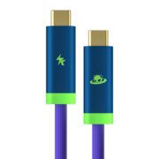 魅族 PANDAER Line King 100W 数据线 蓝紫色 0.8米 至高40Gbps传输/8K分辨率 USB4 兼容雷电3/4 Type-C接口