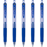 三菱（Uni）UMN-138按动中性笔0.38mm财务办公考试笔(替芯UMR-83)蓝色5支装