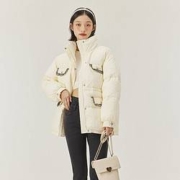Semir 森马 女士中长款棉服 10D9721112040