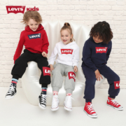 Levi's 李维斯 2022秋冬男女童大logo纯棉加绒加厚卫裤（105~165码）