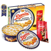 皇冠（danisa）丹麦曲奇饼干礼盒908g+150g爱时乐 年货礼盒休闲零食 印尼进口