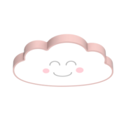 雷士照明（NVC） LED卧室遥控吸顶灯温馨可爱云朵灯儿童房吸顶灯卡通童趣创意灯饰男孩女孩房间 力荐！笑意云朵-粉 32W遥控调光卧室灯