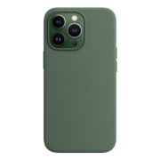 狸贝多 苹果13手机壳iPhone 12 ProMax保护套MagSafe磁吸液态硅胶全包防摔护镜壳 桉叶绿色【带壳动画】 iPhone 13