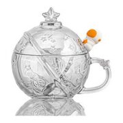 LOVWISH 乐唯诗 玻璃水杯 320ml 带盖勺 皓月白
