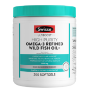 88VIP会员，Swisse 斯维诗 高纯度Omega-3精炼野生鱼油软胶囊1000mg*200粒