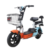 五星钻豹电动车 新国标48V13ah黑金电池可提电瓶车电动自行车 A6 PLUS 源彩浅蓝/源彩橙