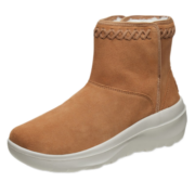 Skechers斯凯奇冬季雪地靴女靴加绒保暖舒适靴子休闲运动短靴15544 CSNT栗色 36