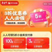 京东金融 年货节消费节 领满6-3元小金库支付券