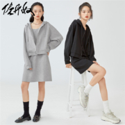 GIORDANO 佐丹奴 女装落肩卫衣外套 18371604