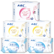 abc卫生巾日用+夜用组合装棉柔kms健康清凉(买2套送收纳箱)30片