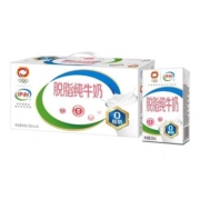 聚划算百亿补贴：伊利 脱脂纯牛奶250ml*24盒*2箱
