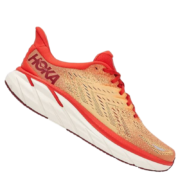 HOKA ONE ONE 男鞋克利夫顿8公路跑步鞋Clifton8网面减震透气防滑 假日红/炽热橙 42.5/270mm