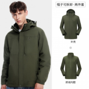 PLUS会员：骆驼 男女 可拆卸防水两件时尚外套  多款多码