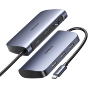 绿联Type-C扩展坞USB-C拓展坞分线器网线转接头通用iPadPro苹果MacBook笔记本电脑华为HDMI雷电3转换器六合一