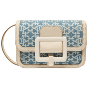BALLY/巴利女士牛仔蓝方扣迷你单肩包斜挎包6300562新年礼物 蓝色 均码