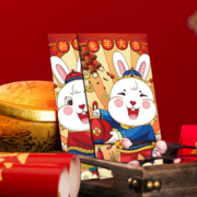 2023兔年新春元旦节新款卡通儿童压岁钱红包利是封原创卡通烫金