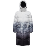 波司登羽绒服男冬季情侣款时尚渐变加厚长款90绒外套B00143083F 渐变灰海岸线9C42 175/92A