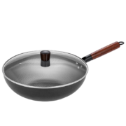 Debo 德铂希伯来 不粘麦饭石色 涂层锅铁锅 32cm
