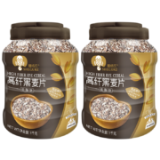 穗格氏（SHEGURZ） 即食黑麦片 共2000g 两罐装 无糖精原味燕麦片谷物 早餐低脂代餐 高纤黑麦片1000g*2罐