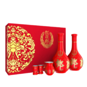 LANGJIU 郎酒 红花郎 53度 酱香型 超市白酒 婚庆送礼喜宴 红花郎十10礼盒 53度500ml