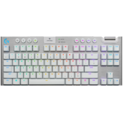 罗技（G）G913 TKL 无线蓝牙有线三模机械键盘 87键拉丝铝面板 RGB背光矮轴 无数字键盘 T轴（类茶轴）皓月白