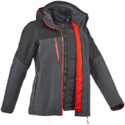 迪卡侬 户外夹克男三合一冲锋衣棉服内胆可拆卸登山服FOR1  M 175/92A