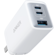 Anker安克 氮化镓充电器GaN2 65W三口快充大功率小体积iPhone13/12/11/华为/小米手机笔记本平板充电头白