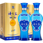 需抢券、plus会员：洋河海之蓝旗舰版 浓香型白酒 52度 520mL 双瓶装*3件