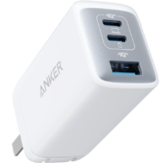 Anker安克 氮化镓充电器GaN2 65W三口快充大功率小体积iPhone13/12/11/华为/小米手机笔记本平板充电头白