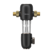 美的 Midea 防漏水家用前置过滤器 5T/h大流量 40微米高精度 三重冲洗 不锈钢免换芯全屋净水器 QZBW20S-48