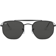 【RayBan】雷朋新款太阳镜男女款时尚气质不规则形墨镜0RB3648 002/B1黑色镜框深灰色镜片尺寸54 尺寸54