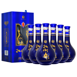 扳倒井白酒 42度蓝a6礼盒装 500ml*6瓶 白酒整箱 浓香型年货送礼