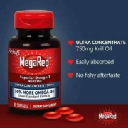 一件免税！Schiff 旭福 MegaRed 富含Omega-3超浓缩南极磷虾油软胶囊750mg*80粒