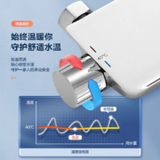 箭牌（ARROW） 卫浴精铜恒温淋浴花洒套装冷热沐浴龙头增压喷枪暗装淋浴器顶喷 四功能平板恒温花洒银34120HCP