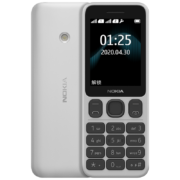 诺基亚 NOKIA 125 灰白色 直板按键 移动2G手机 双卡双待 老人老年手机 学生备用功能机 超长待机
