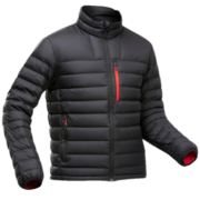 迪卡侬（DECATHLON）官方男士羽绒服外套常规立领羽绒冬装轻薄保暖冬季 经典黑 M