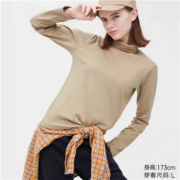 UNIQLO 优衣库 女装 两翻领T恤 长袖打底