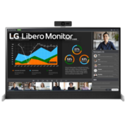 LG 27英寸 2K IPS 拆卸高清摄像头 布纹背板 自动旋转 可悬挂 便携 办公 视频会议 魔动屏 显示器 27BQ70QC