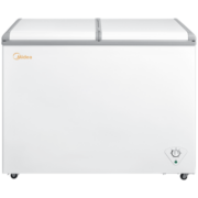 美的(Midea)220升 家用商用囤货双温冰柜 双箱双温冷柜 蝶形门冷藏冷冻卧式冰箱 BCD-220VM(E)