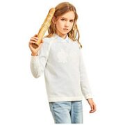 HAZZYS 哈吉斯 女童针织衫线衣 本白 120cm