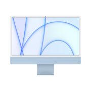 Apple iMac 24英寸  蓝色 4.5K屏 八核M1芯片(7核图形处理器) 8G 256G SSD 一体式电脑主机  MJV93CH/A