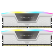 美商海盗船（USCORSAIR） 32GB(16G×2)套装 DDR5 5200 台式机内存条 复仇者RGB灯条 白色